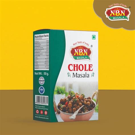 Chole Masala Packaging Size 50 Gm At Rs 18 Box In Shapar ID