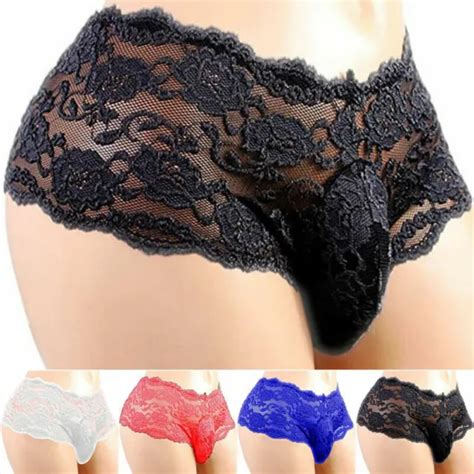 Herren Sexy Dessous Spitze Tanga G String Slip Sissy Pouch H Schen