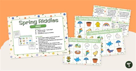 Spring Riddles Bingo Teach Starter