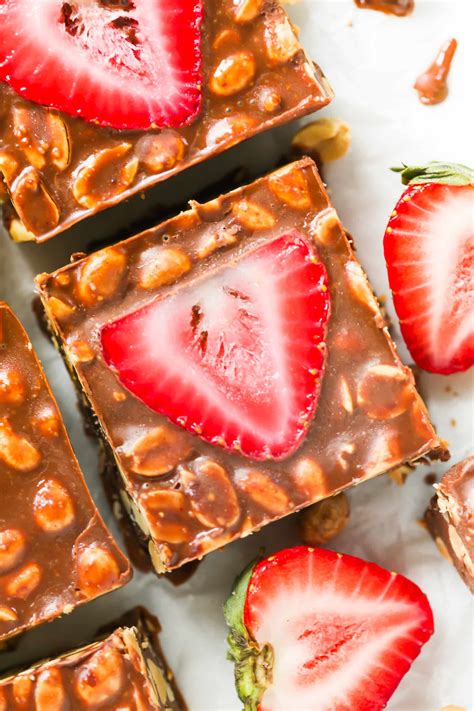 Low Carb No Bake Chocolate Strawberry Bars Primavera Kitchen