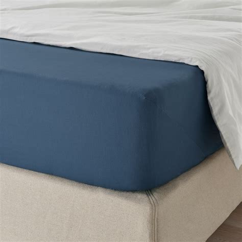 ULLVIDE fitted sheet, dark blue, 140x200 cm - IKEA