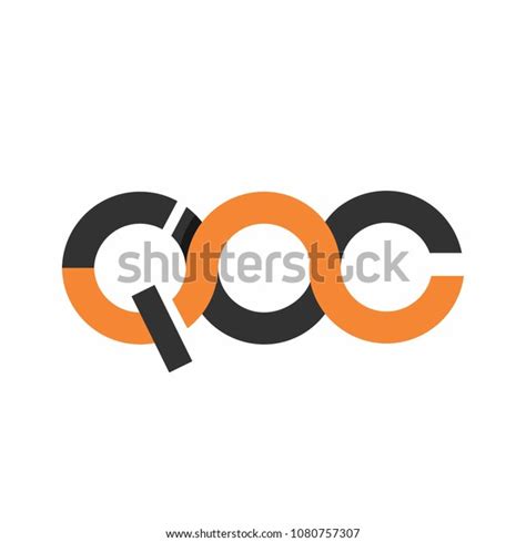 qoc initials company logo stock vector royalty