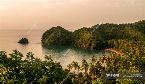 Aerial view of playa medina beach, Paria Peninsula, Venezuela ...