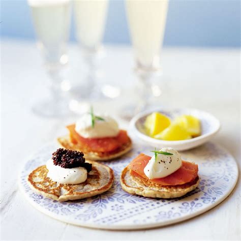 Smoked Salmon And Caviar Blinis Snack Recipes Woman And Home