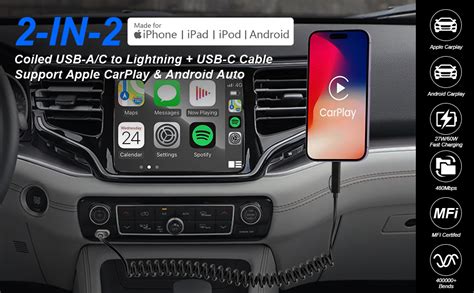 Amazon.com: 4 in 1 USB C and Lightning Cable [MFi Certified]60W Fast ...