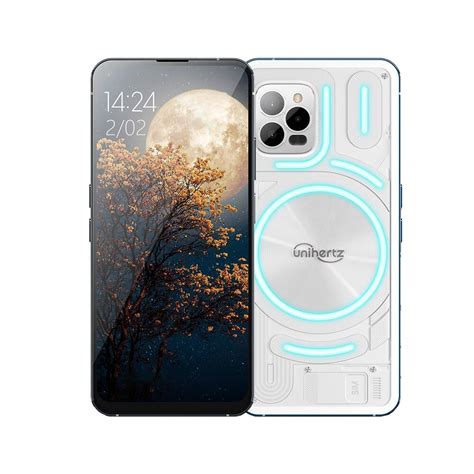 Купить Unihertz Luna 4G смартфон с прозрачным корпусом и подсветкой