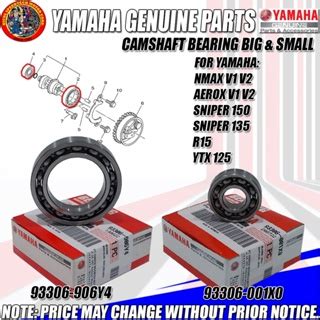 NMAX V1 V2 AEROX V1 V2 SNIPER 150 CAMSHAFT BEARING BIG SMALL 93306