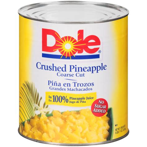 Dole Fancy Crushed Pineapple In Pineapple Juice 10 Can 106 Oz 6