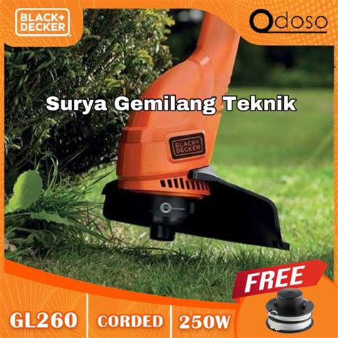 Jual Mesin Potong Rumput Listrik Black Decker String Trimmer Gl 260