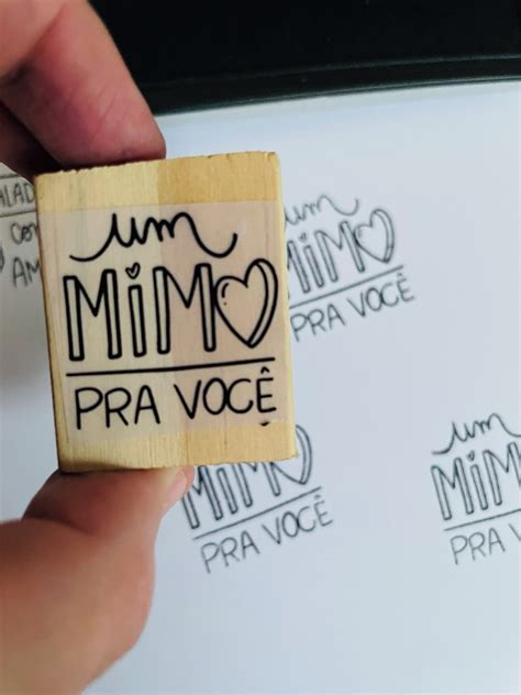 Carimbo Um Mimo Pra Voc Cm Embalagem Mimo Brinde Inbox Elo