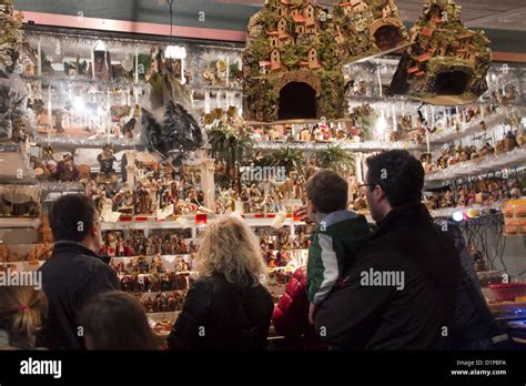 Piazza Navona Christmas Market Night Rome Italy Stock Photo Alamy