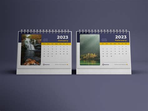 Desk Calendar 2023 Template - Etsy