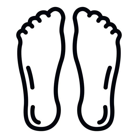 feet icon outline style  vector art  vecteezy