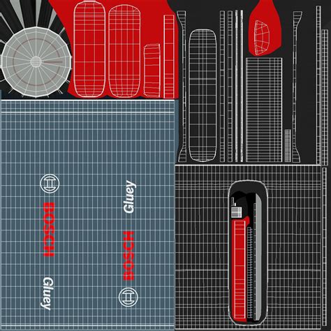Bosch Gluey Hot Glue Pen D Model Ds Blend C D Fbx Max Ma Lxo Obj Free D