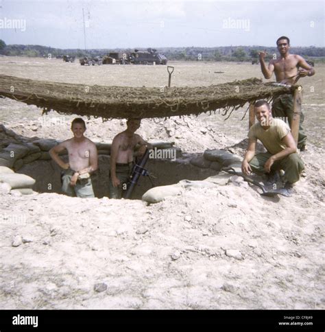 American Soldiers Digging Mortar Bunker For Defensive Position Fire