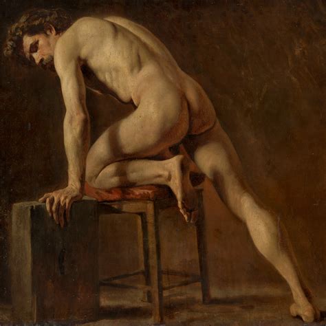 Distractio Infinita Study Of A Nude Man 1840 By Gustave Courbet