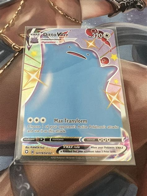 Ditto VMax Full Art Ultra Rare SV119 SV122 Pokemon Shining Fates NM