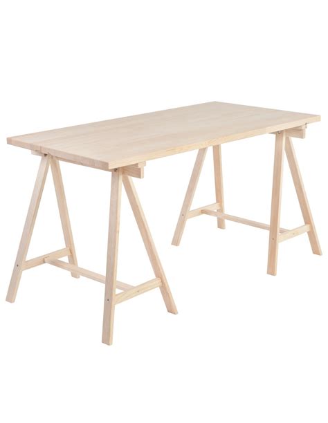 Mesa Escritorio De Madera Con Caballete Natural DECO Astideco