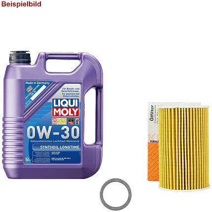 ÖLWECHSEL SET KOMPLETT 5L LIQUI MOLY 0W 30 KNECHT ÖLFILTER VOLVO V70