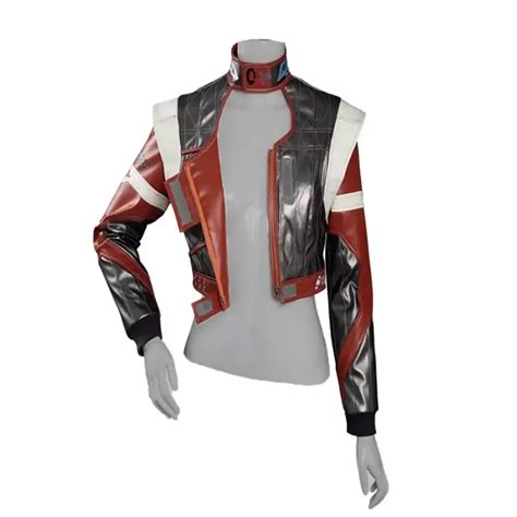 Cyberpunk 2077 Panam Palmer Cropped Red And Grey Jacket Jm