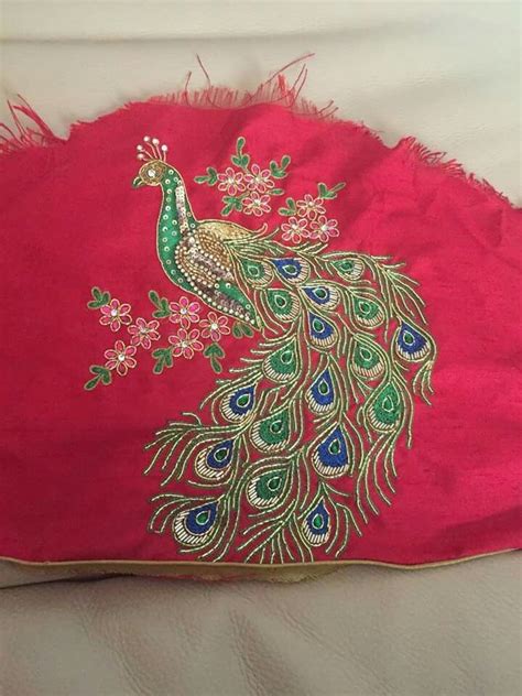 Pin By Kausalya Neelakantan On Blouses Peacock Embroidery Designs