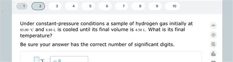 Solved Under Constant Pressure Conditions A Sample Of