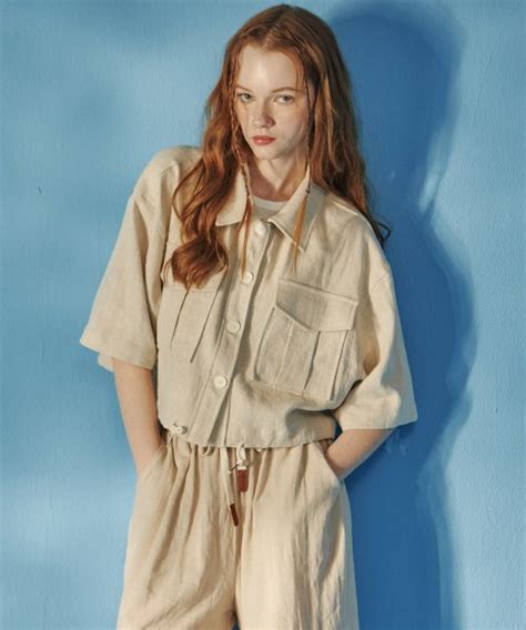 Musinsa Manavis Linen Short Jacket Natural