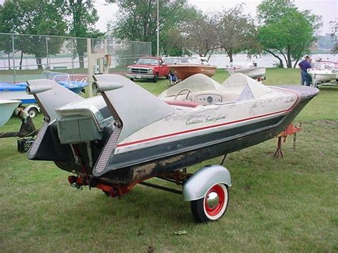 Vintage Runabout Speed Boat Display