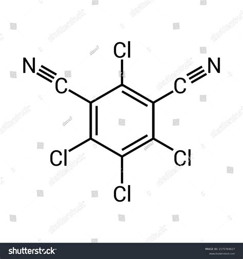 Chemical Structure Chlorothalonil C8cl4n2 Stock Vector (Royalty Free ...