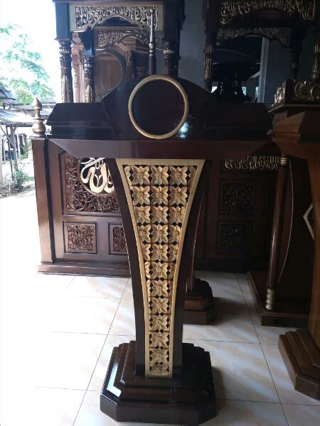 mimbar podium minimalis mimbar ukir jati jual mimbar masjid