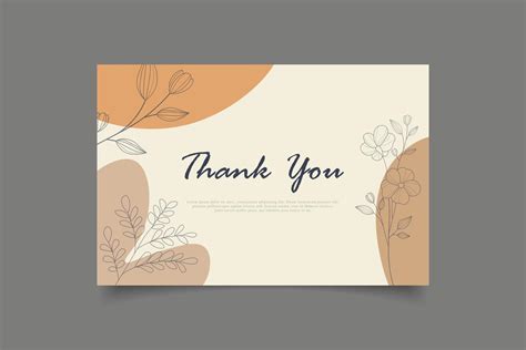 thank you card template design 21573254 Vector Art at Vecteezy