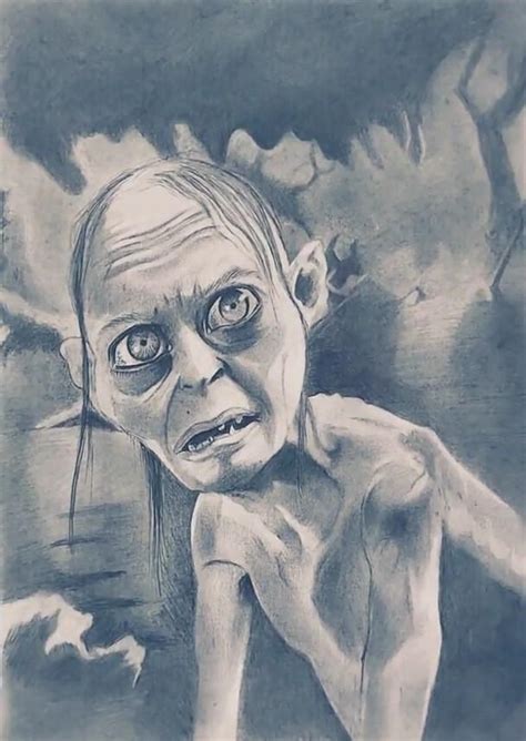 Gollum Portrait Echoes Of The Past Rsketches