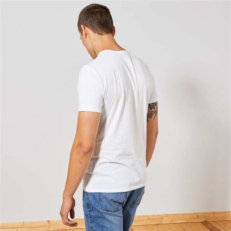 T Shirt Imprim Homme Blanc Kiabi