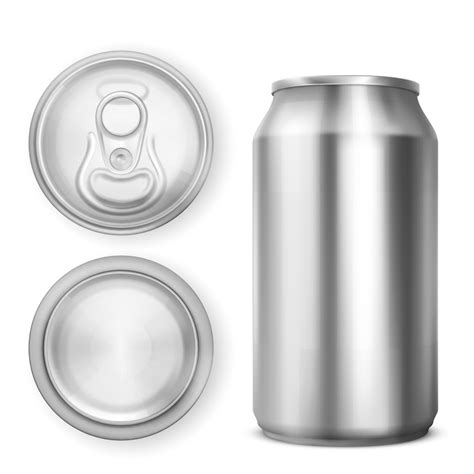 Aluminium can for soda or beer in different views 15117705 Vector Art ...