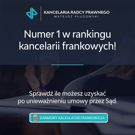 Unieważnienie kredytu umowy kredytowej we frankach