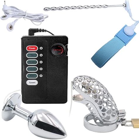 Screaass Keuschheitsk Fig Herren Elektroschock Edelstahl Schlangen Penisk Fig Estim Sex