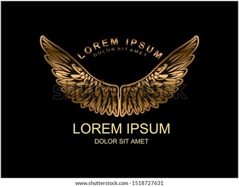 Premium Brand Golden Wings Logo Design Stock Vector (Royalty Free ...