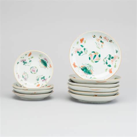 6+4 Chinese porcelain plates from 19th century. - Bukowskis