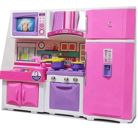 Brinquedo Cozinha Infantil C Forno Microondas Geladeira Pia