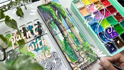 Painting Studio Ghibli Scenes With Jelly Gouache Relaxing Paint With