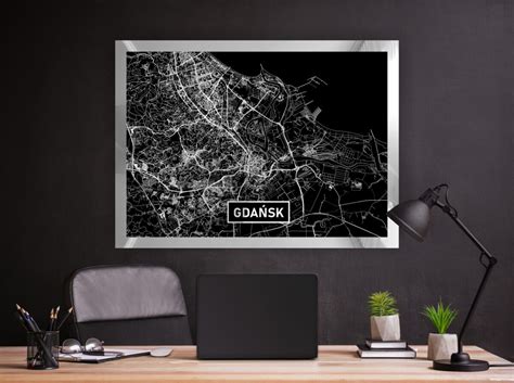 Srebrna Mapa Gdańska Zlotemapypl