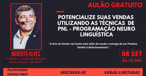 AULÃO GRATUITO TÉCNICAS DE PNL APLICADA À VENDAS online Sympla