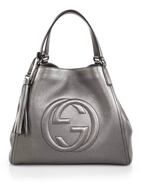 Gucci Soho Metallic Leather Shoulder Bag In Metallic Lyst