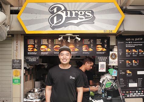 Burgs By Project Warung Gourmet Burgers In The Hawker Centre With Truffle And Okonomi Fries