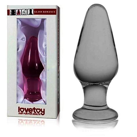 Plug Anal De Vidro C Nico Preto Lovetoy Glass Romance Lust Of Love Sex Shop Online