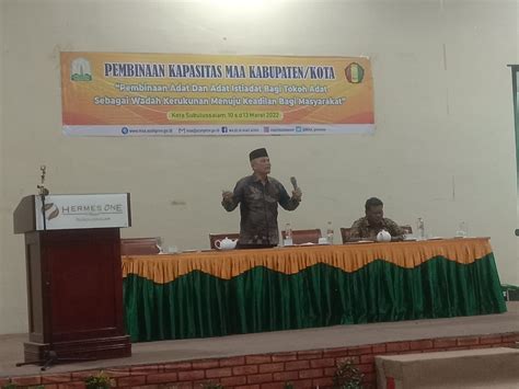 pembinaan kapasitas maa peran aktif lembaga maa hingga mukim perlu