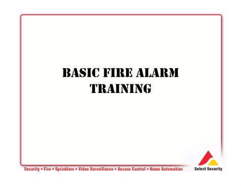 Basic Fire Alarm Training