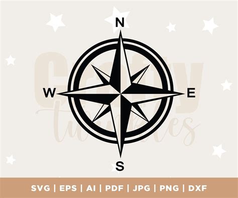 Compass Compass Svg Compass Rose Svg Nautical Compass Svg Svg Dxf Png Eps Pdf Cricut