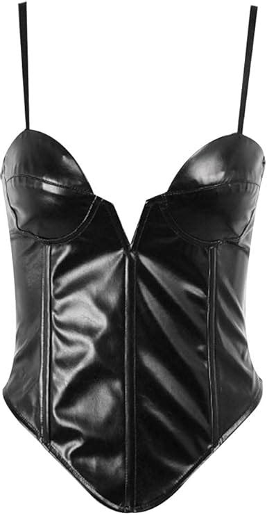 Qqqqc Women S Erotic Lingerie Sets Sexy Lingerie Women Tanks Tops Low Cut Zipper Bustier