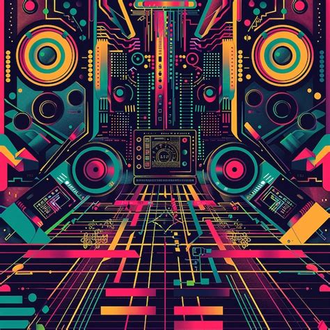 Background for techno music flyer using color | Premium AI-generated image